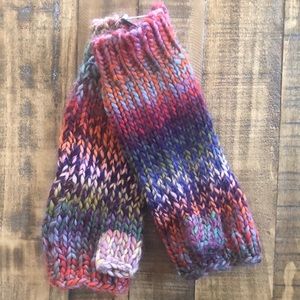 Multicolored yarn Fingerless Mittens